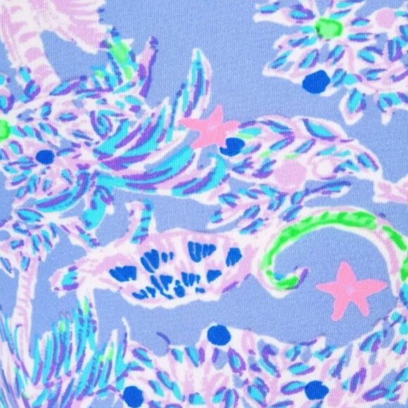 Lilly Pulitzer Blue Peri the Turtle Package Weekender High Rise Leggings - Picture 4 of 7